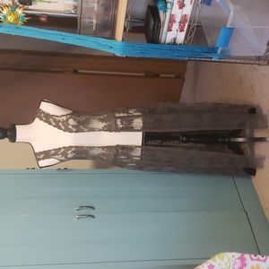 Hunter Green Sleeveless Lace Duster Large Woven Heart